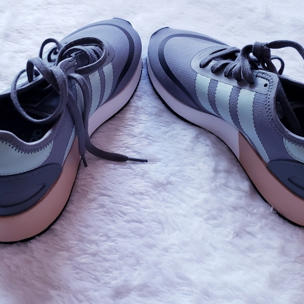 New Womens Adidas N5923 Grey Ash Green - Picture 4 of 7